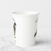 Peregrine falcon bird Cartoon Illustration Pappbecher (Links)