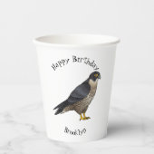 Peregrine falcon bird Cartoon Illustration Pappbecher (Vorderseite)