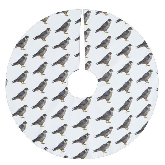 Peregrine falcon bird Cartoon Illustration Polyester Weihnachtsbaumdecke (Vorderseite)