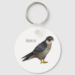 Peregrine falcon bird Cartoon Illustration Schlüsselanhänger