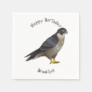 Peregrine falcon bird Cartoon Illustration Serviette