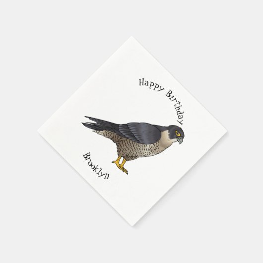 Peregrine falcon bird Cartoon Illustration Serviette (Ecke)