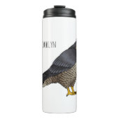 Peregrine falcon bird Cartoon Illustration Thermosbecher (Vorderseite)