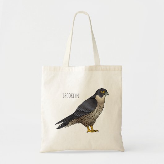 Peregrine falcon bird Cartoon Illustration Tragetasche (Vorne)