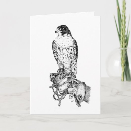 Peregrine Falcon Birthday Card Karte (Vorderseite)