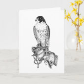Peregrine Falcon Birthday Card Karte (Gelbe Blume)