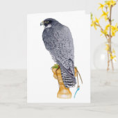 Peregrine Falcon Birthday Card Karte (Gelbe Blume)