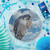 Peregrine Falcon entlang des Hudson River Pappteller (Party)