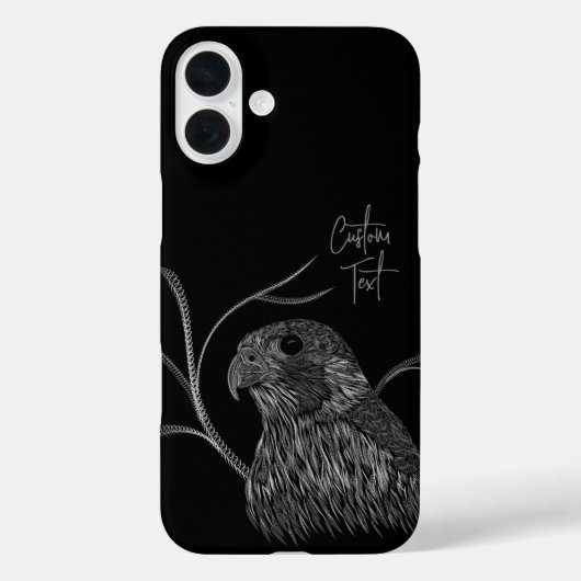 Peregrine Falcon in Baumzweigen mit Handschrift Case-Mate iPhone Hülle (Rückseite)