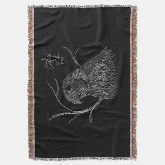 Peregrine Falcon in Baumzweigen mit Handschrift Decke (Vorderseite Vertikal)