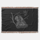 Peregrine Falcon in Baumzweigen mit Handschrift Decke (Vorderseite)