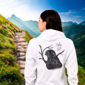Peregrine Falcon in Baumzweigen mit Handschrift Hoodie