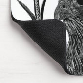 Peregrine Falcon in Baumzweigen mit Handschrift Mousepad (Ecke)