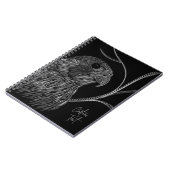 Peregrine Falcon in Baumzweigen mit Handschrift Notizblock (Linke Seite)