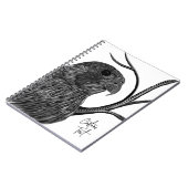 Peregrine Falcon in Baumzweigen mit Handschrift Notizblock (Linke Seite)