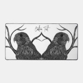 Peregrine Falcon in Baumzweigen mit Handschrift Schreibtischunterlage (Vorderseite)