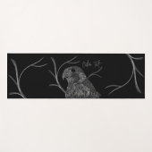 Peregrine Falcon in Baumzweigen mit Handschrift Yogamatte (Vorderseite (Horizontal))