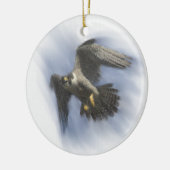 Peregrine Falcon in Flight Keramikornament (Links)