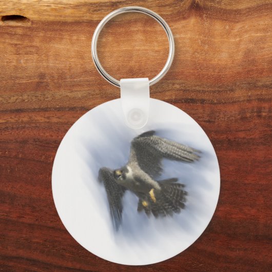 Peregrine Falcon in Flight Schlüsselanhänger (Vorderseite)