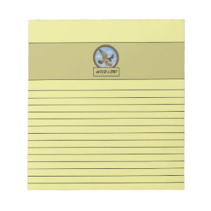 Peregrine Falcon Light Yellow Notepad Notizblock
