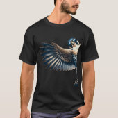 Peregrine Falcon mit Sonnenbrille Funny Say Hi T-Shirt (Vorderseite)