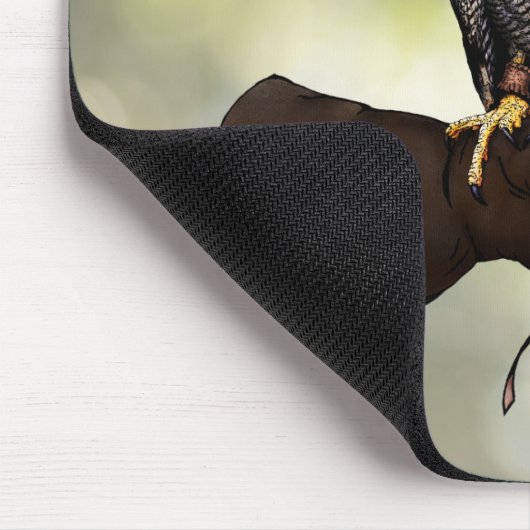 Peregrine Falcon on Glove Mousepad (Ecke)