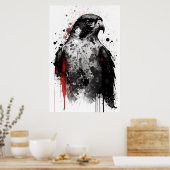 Peregrine Falcon Portrait Poster (Küche)