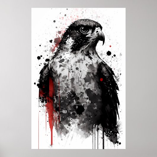 Peregrine Falcon Portrait Poster (Vorne)