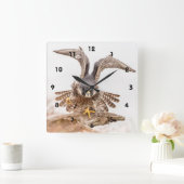 Peregrine Falcon Quadratische Wanduhr (Zuhause)