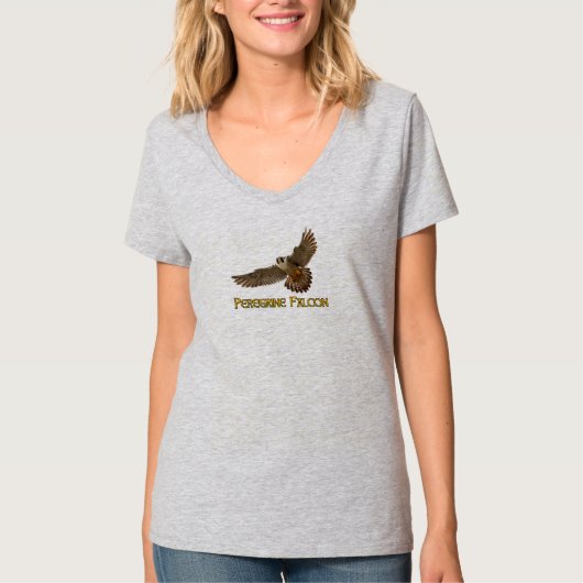 Peregrine Falcon V-Neck T - Shirt (Vorderseite)