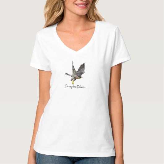 Peregrine Falcon V-Neck T - Shirt (Vorderseite)