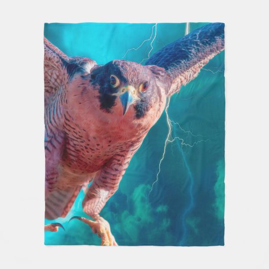 Peregrine Falcon WINGS of MERCURY Fleecedecke (Vorderseite)