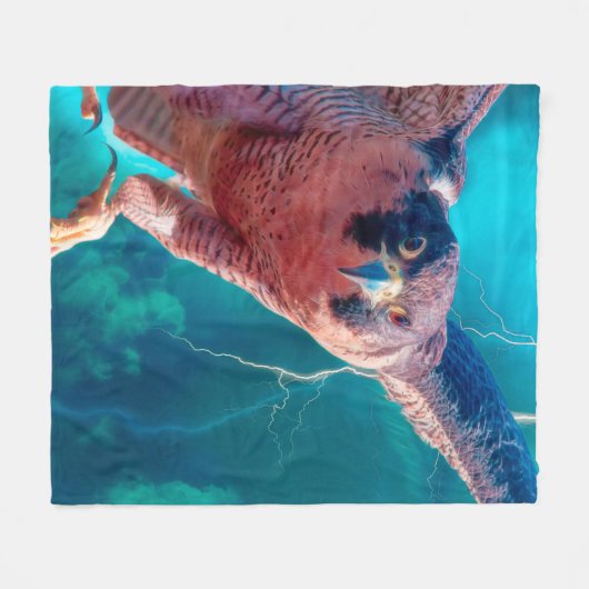 Peregrine Falcon WINGS of MERCURY Fleecedecke (Vorderseite (Horizontal))