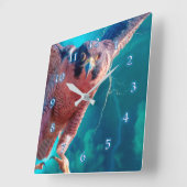 Peregrine Falcon WINGS of MERCURY Square Wall Cloc Quadratische Wanduhr (Winkel)