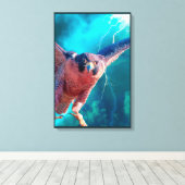 Peregrine Falcon WINGS von MERCURY Canvas Print Leinwanddruck (Insitu (Holzboden))
