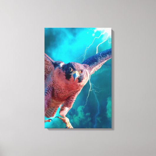Peregrine Falcon WINGS von MERCURY Canvas Print Leinwanddruck (Vorderseite)