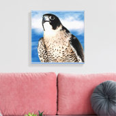 Peregrine Falcon Wrapped Canvas Print Leinwanddruck (Insitu (Wohnzimmer))