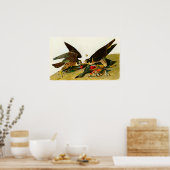Peregrine Falcons John James Audubon 1838 Poster (Küche)