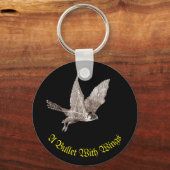 Peregrine Falken eine Kugel mit Flügeln Schlüsselanhänger (Vorderseite)