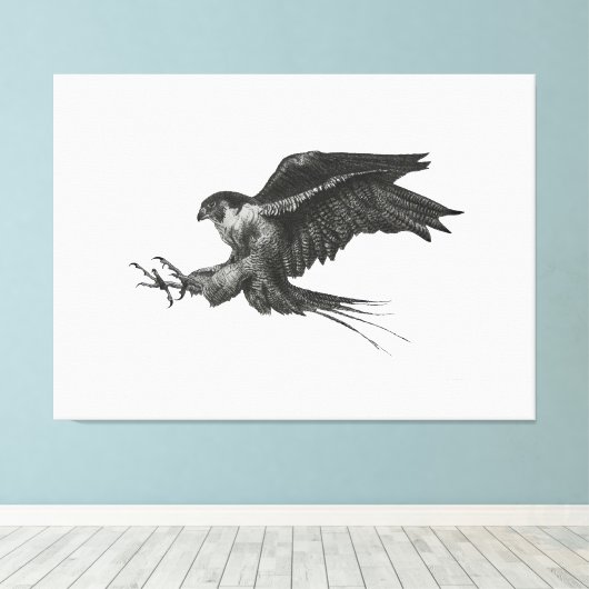 Peregrine Hawk-Leinwand Leinwanddruck (Insitu (Holzboden))
