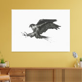 Peregrine Hawk-Leinwand Leinwanddruck (Insitu (Wohnzimmer))