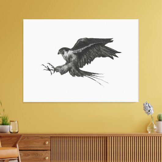 Peregrine Hawk-Leinwand Leinwanddruck (Insitu (Wohnzimmer))