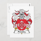 Pereira-Familienwappen Postkarte (Vorne/Hinten)