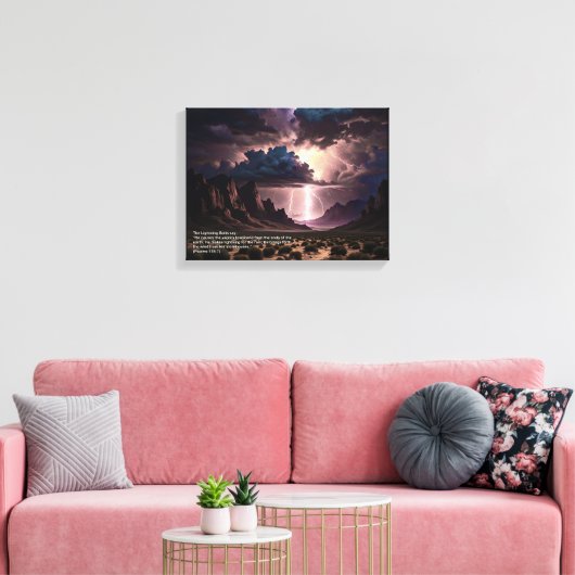 Perek Shirah - LIghtning Leinwanddruck (Insitu (Wohnzimmer))