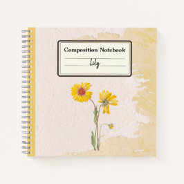 Perennial Gaillardia Blume Personalisiert Comp Notizblock