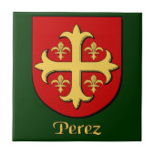 Perez Family Shield Decorations-Tile Fliese (Vorderseite)