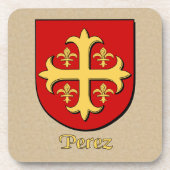Perez Family Shield Getränkeuntersetzer (Vorderseite)