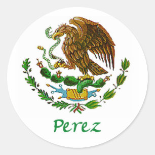 Perez Mexikos nationales Siegel Runder Aufkleber