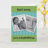 Perfect Age Funny Birthday Card Karte (Gelbe Blume)