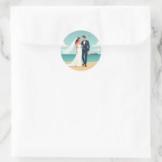 Perfect Beach Wedding Sticker (Tasche)